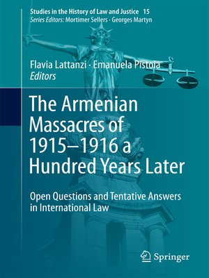 cover image of The Armenian Massacres of 1915–1916 a Hundred Years Later